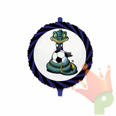 PALLONCINO MYLAR 18inch SIBILO NERO/AZZURRO