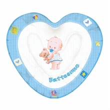 PIATTI 20CM BATTESIMO CUORE CELESTE 10 PZ