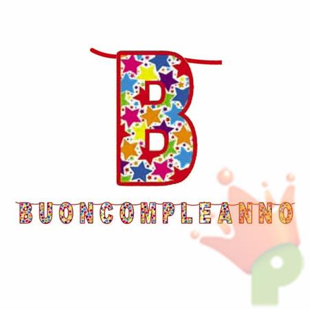 KIT SCRITTA MAXI BUONCOMPLEANNO STARDUST 6mt