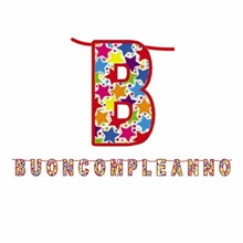 KIT SCRITTA MAXI BUONCOMPLEANNO STARDUST 6mt