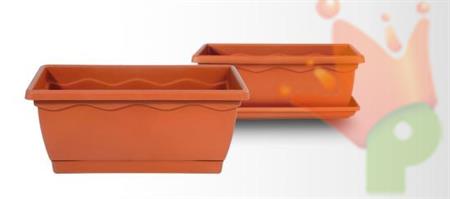 BALCONIERA VULCANO CON SOTTOBALCONIERA TERRACOTTA 50 CM