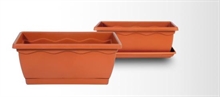 BALCONIERA VULCANO CON SOTTOBALCONIERA TERRACOTTA 40 CM