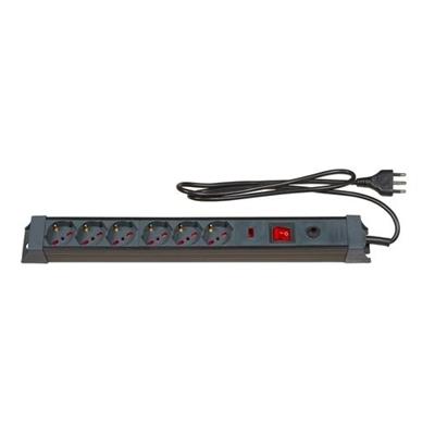 Presa Multipla Nera 6 posti PROFESSIONAL protezione