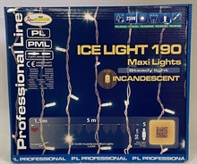 TENDA MAXILUCI 190 ICE LIGHT LUCE CALDA CAVI/B 5x0,50M EST.IP44