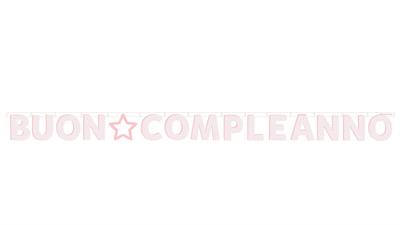FESTONE BUON COMPLEANNO 20X235CM STELLE ROSA