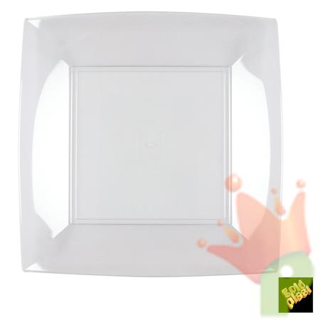 PIATTO PIANO 23X23cm NICE TRASPARENTE 8 PZ