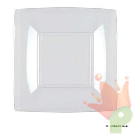 PIATTO DESSERT NICE TRASPARENTE 18X18CM 8PZ