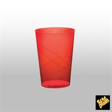 BICCHIERI 200cc ROSSO TRASPARENTE 50PZ
