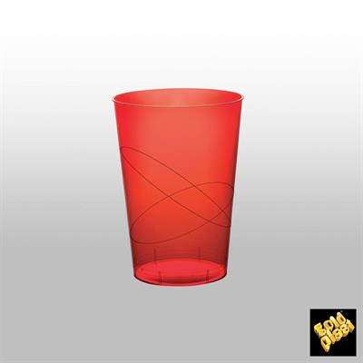 BICCHIERI 200cc ROSSO TRASPARENTE 50PZ