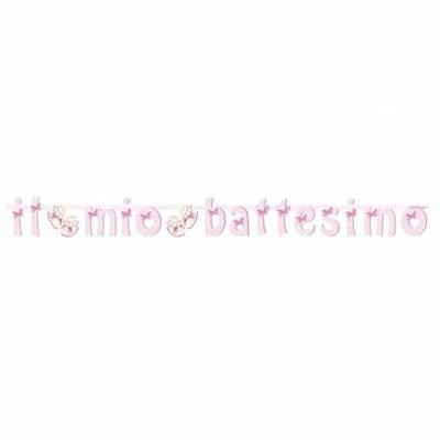 FESTONE IL MIO BATTESIMO BABY ROSA