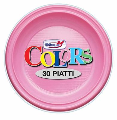 PIATTI PIANI D. 220MM ROSA 30PZ