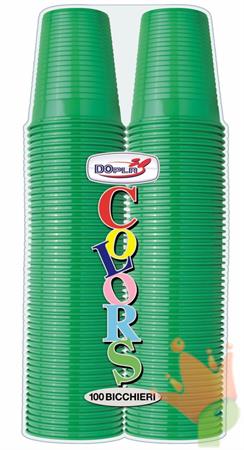 BICCHIERI 200CC VERDE 100PZ