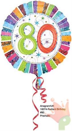 PALLONCINO MYLAR 18INCH BIRTHDAY 80 pris