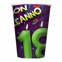 BICCHIERI 200CC 18 ANNI FASHION 10PZ