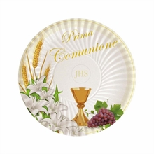 Piatti 18cm Comunione Lily 10pz