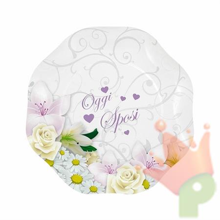 PIATTI 18CM OGGI SPOSI BOUQUET 10PZ
