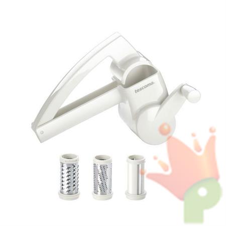 GRATTUGIA A MANOVELLA CON 3 LAME IN ACCIAIO INOX TESCOMA