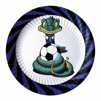 PIATTI 24 CM SIBILO NERO AZZURRO 10 PZ