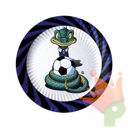 PIATTI 18CM SIBILO NERO AZZURRO 10PZ