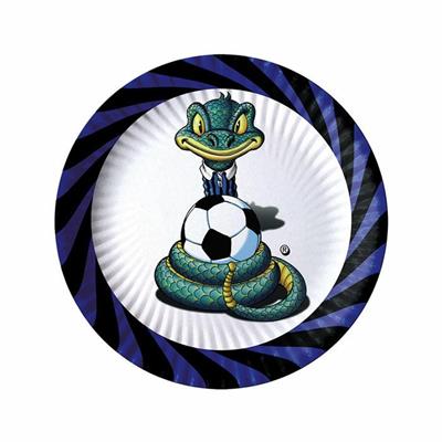 PIATTI 18CM SIBILO NERO AZZURRO 10PZ
