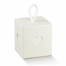 SCATOLINA CON COPERCHIO E CORDINO 50X50X50 MM WHITE 10PZ