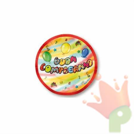 Piatti 21 cm Murales Buon Compleanno 10 pz