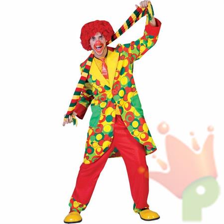 COSTUME CLOWN ROSSO-VERDE-GIALLO ADULTO TAGLIA 56 58 606073