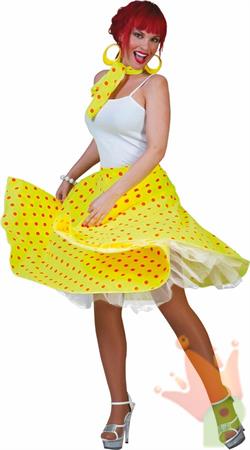 COSTUME GONNA ROCK'N ROLL GIALLO TG. UNICA