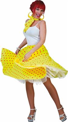 COSTUME GONNA ROCK'N ROLL GIALLO TG. UNICA