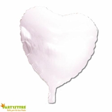 PALLONCINO MYLAR CUORE BIANCO 90CM
