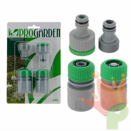 4 CONNETTORI PER TUBO INNAFFIO