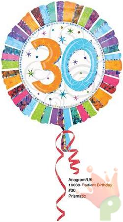 PALLONCINO MYLAR 18INCH BIRTHDAY 30 PRIS