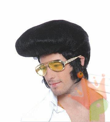 Parrucca Elvis Uomo Nera
