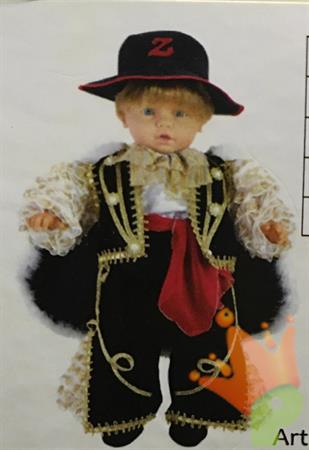 COSTUME PICCOLO CAVALIERE MASCHERATO TG 18 MESI