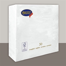 TOVAGLIOLI 38X38 2V BIANCO 50PZ