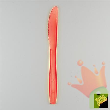 COLTELLO 190MM ROSSO TRASPARENTE 50PZ