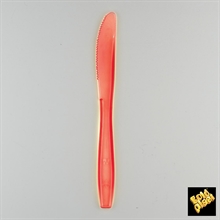 COLTELLO 190MM ROSSO TRASPARENTE 50PZ