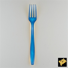 FORCHETTA PESANTE 190MM BLU TRASPARENTE 50PZ