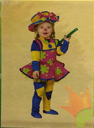 COSTUME CLOWNCINA SBRODOLINA TG 3 ANNI