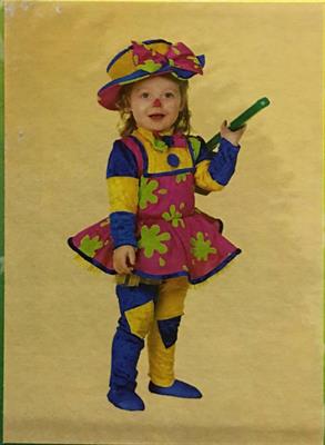 COSTUME CLOWNCINA SBRODOLINA TG 3 ANNI