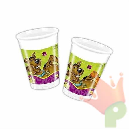 Bicchieri Plastica 200cc Scoby-Doo 8pz Bicchieri in Plastica