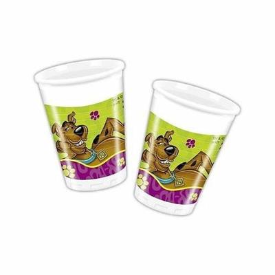Bicchieri Plastica 200cc Scoby-Doo 8pz Bicchieri in Plastica