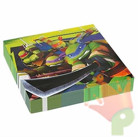 TOVAGLIOLI 33X33 TARTARUGHE NINJA 20PZ