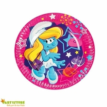 Piatti 23 cm Puffetta 8 pz Piatti in Carta