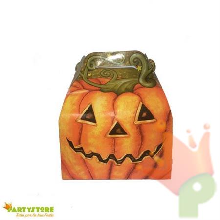 SCATOLA PORTADOLCI CARTONCINO ZUCCA HALLOWEEN 17X11 H.20