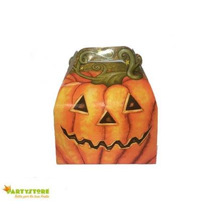SCATOLA PORTADOLCI CARTONCINO ZUCCA HALLOWEEN 17X11 H.20
