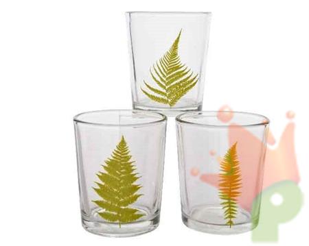 VASO IN VETRO PER TEALIGHT 3ASS D.5,6X6,7CM
