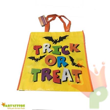 BORSA PLASTIFICATA DOLCETTO O SCHERZETTO HALLOWEEN 38X36 CM