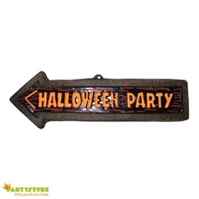 INSEGNA FRECCIA HALLOWEEN PARTY HORROR 56x13cm