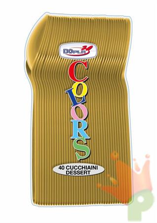 CUCCHIAINI DESSERT 12CM ORO 40PZ
